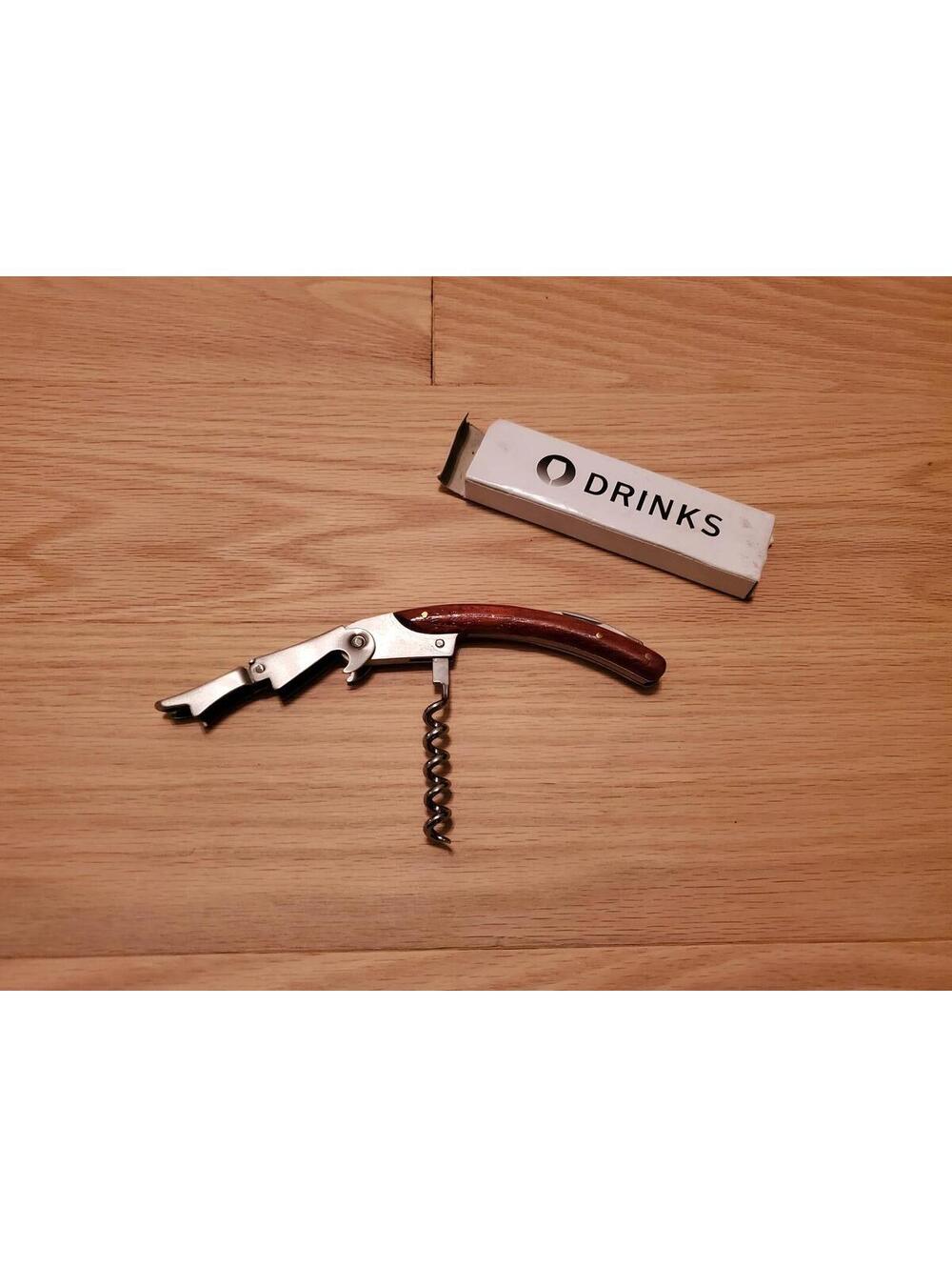 Drinks Corkscrew Bottle Opener with Wooden Handle